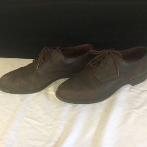 Bass Oxford Brown Distressed Leather Size 10 M